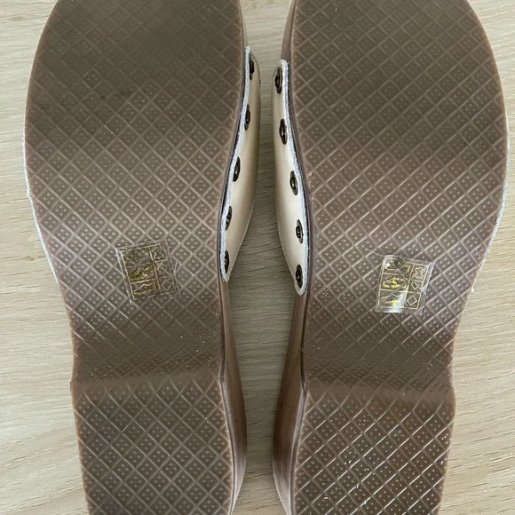 Re/Done Cream Mules with Gold Buckle - Picture 8 of 9